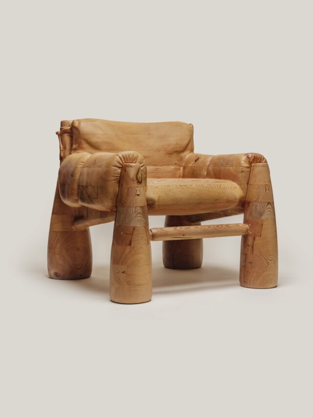 Big Wooden Bell Chair II by Studio Sam Klemick